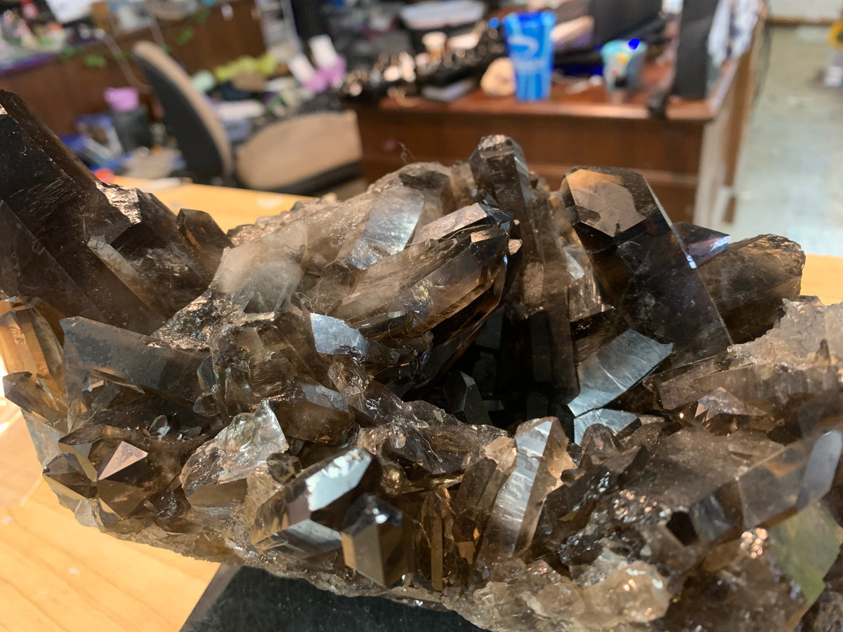 Large Smoky Quartz Crystal Cluster