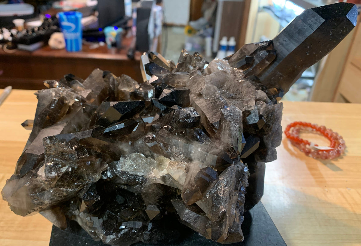 Large Smoky Quartz Crystal Cluster