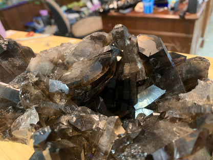Large Smoky Quartz Crystal Cluster