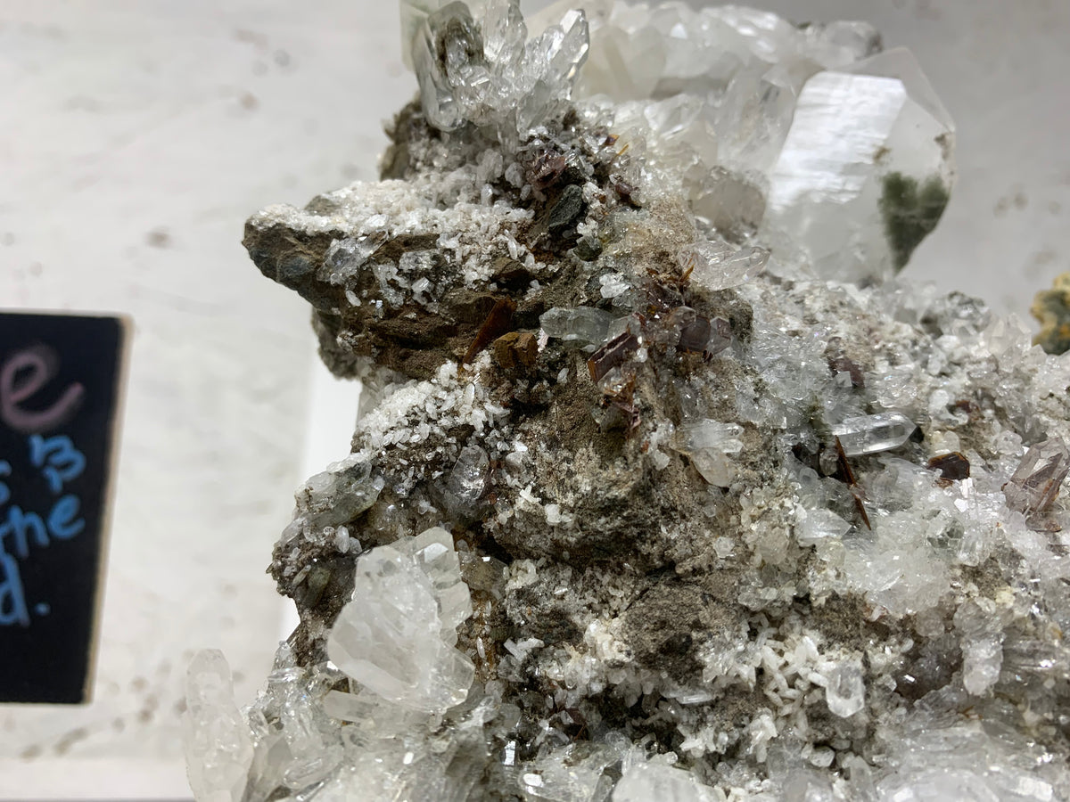 Brookite with Quartz & Chlorite – Pakistan – 628 g