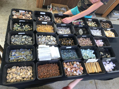 Natural polished stones in assorted colors and mineral varieties available individually at Earthforged.