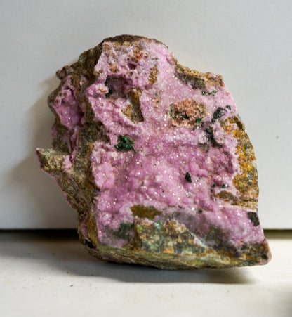 Heart of the North natural Cobaltoan Calcite with Malachite specimen