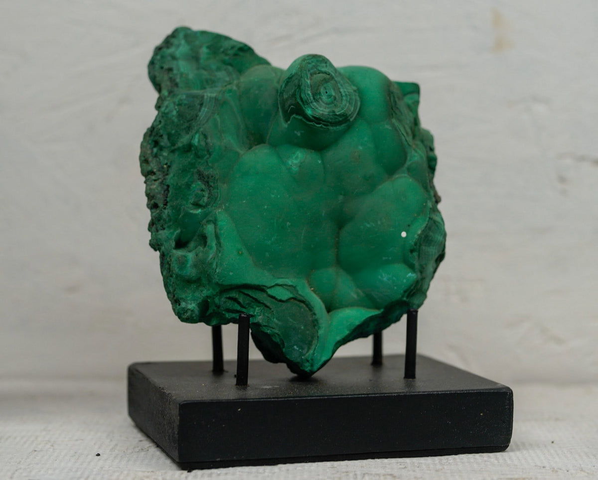Heart of the West natural green mineral specimen from the Kakanda Mine region of the DRC