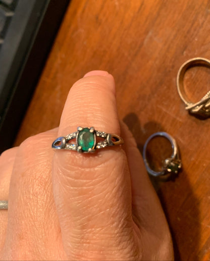 .925 Sterling Silver Rings with Genuine Natural Gemstones